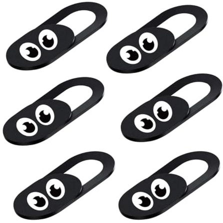 PartyKindom 6 Stück Webcam Abdeckung Aus Verschleißfestem Material Kleine Kamera Schutzblende Für Laptop Tablet Smartphone Datenschutz Schieber Slim Schwarz Praktisch Tragbar Für Privatsphäre