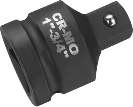sourcing map Impact Socket Adapter 1 Female to 3/4 Male Square Drive Reducer Standard SAE CR-MO Steel Converter Impact Driver Ratchet Wrench Breaker Bar Conversion, Black