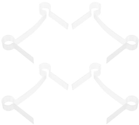 Holibanna 4pcs White Shower Door Seal Gasket for Glass Door Hinges Bathroom Glass Clamp Pads Spacer Rings for Shower Room