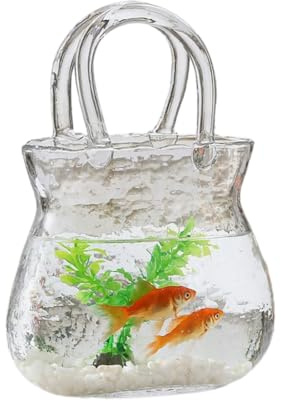 ECVGHD Transparente Glasvase, Fischschale, Behälter, Tischvase, für Blumenfische