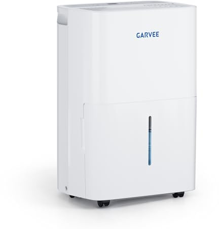 Garvee Luftentfeuchter 20L, Kompressor Entfeuchter Elektrisch Leise (1) | Luftentfeuchter elektrisch, 5,5L Tank, waschbarer Filter, 45dB leise, Dauerablauf, 340W, 200m³/h, Keller, Bad