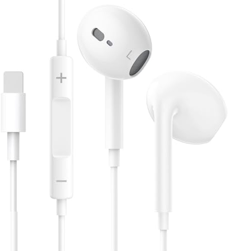 Kopfhörer mit Kabel [MFi-Zertifiziert] In Ear Kabelkopfhörer für iPhone | Kabelkopfhörer mit Mikrofon und Lautstärkeregler, kompatibel mit iPhone 14/13/12/11/SE/XR/XS/XS MAX/X/8/8 Plus/7/7 Plus