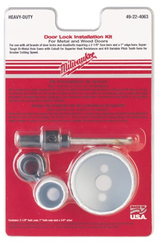 MILWAUKEE ELECTRIC TOOL 49-22-4063 Milwaukee Door Lock Hole Saw Kit