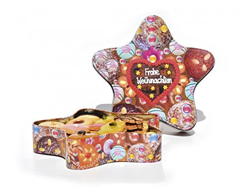 Krönner Weihnachtsgebäck 280 g in Sterndose – Feinste Keksmischung – Traditionelles Gebäck für die Festtage – Weihnachtskekse & Plätzchen ohne künstliche Aromen – Christmas Cookies