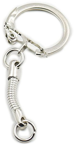 Lot de 50 porte-clés avec anneau de jonction en nickel 57 mm