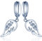 Yumilok Engelsflügel 925 Sterling Silber Zirkonia Ohrhänger Creolen Ohrringe Hypoallergen Ohrschmuck für Damen Frauen Mädchen