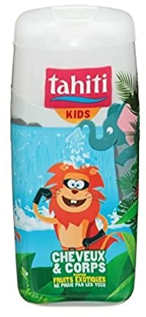 TAHITI - Gel Douche Tahiti Enfant - Fruits Exotiques - Cheveux et Corps - PH Neutre - Ne Pique Pas les Yeux - 300 ml