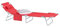 SoBuy Sonnenliege klappbar Gartenliege Liegestuhl klappbar mit Kopfkissen & Seitentasche Strandliege Balkon Relaxliege 155x56x81cm für Gartenmöbel Terrasse Camping Rot OGS35-R