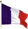 Drapeau France 150 cm x 90 cm - Drapeau français 90 cm x 150 cm - Etendard Français - Supporter Football France