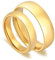 Daesar Edelstahl Ringe Paar Set, Ringe Personalisiert Hochglanzpoliert Bandringe Verlobungsringe Partnerringe für Sie und Ihn Damen Gr.52 (16.6) & Herren Gr.62 (19.7)