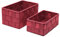 Lashuma Badezimmer Körbchen 2er Geschenkset, Rote Aufbewahrungskörbe, Korb Größen: 19x10x7 cm und 20x13x10 cm