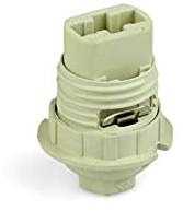 Arditi Lampenfassung, Porzellan und Thermoplast und Metall, Beige