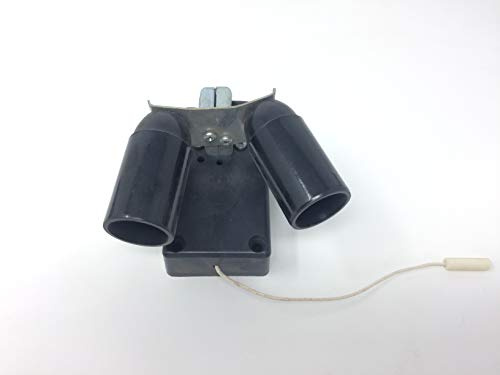 Wandarmatur mit Fassung und Schalter Zugschalter Wandleuchte Leuchte Wandlampe (2 x E14)