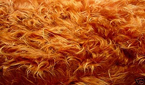 StoffBook GOLDBRAUN OEKO-TEX LANGHAAR FLOKATI FELL DIY REQUISITEN FOTOSHOOTING KARNEVAL, B414