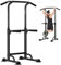 DlandHome Power Tower Dip Station Klimmzugstange für Home Gym Pull Up Bar Station Workout Equipment, 10 Höhenverstellbar, Schwarz