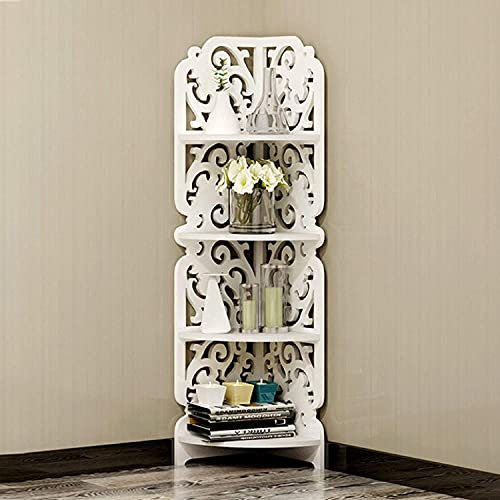 Shoze 4-Layer Corner Shelf Storage Rack Unit for Home Office Bedroom Bathroom