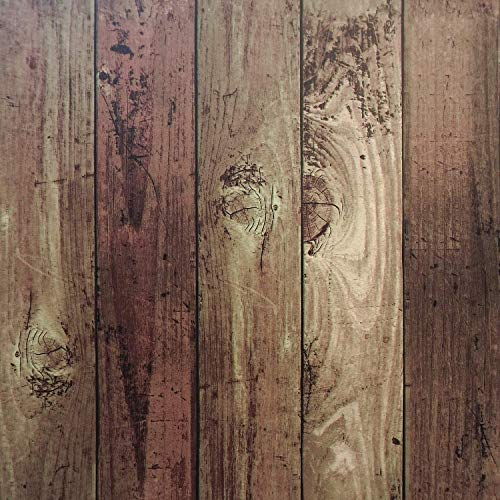 Dunkel Braun Holz Streifen Wandaufkleber Holzschutzpaneele Holzmaserung 3D Selbstklebende Möbelfolie Holzoptik Tapete Streifen Holztapete für Wand Schrank Tisch Zimmer Küchen Vinyl 42cm X 300cm