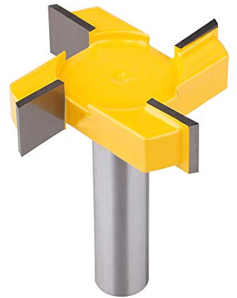 Mesee CNC Spoilboard Surfacing Router Bit, 2 Inch Cutting Diameter 4-Wings Slab Flattening Router Bits Surface Planing Bottom Cleaning Cutter Woodworking Milling Cutting Tool, 1/2 Inch Shank