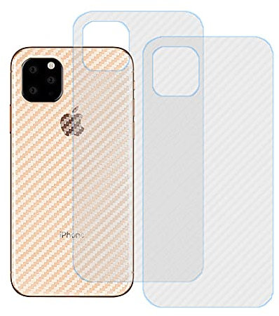 Yidai-Silu 3x iPhone 13 Pro Max 3D Carbon Fiber Back Screen 【 Air Permeability, Anti-Slip, Anti-Fingerprint】 Fiber Stickers Back Cover Skin Protective Film for iPhone 13 Pro Max 6,5