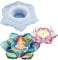Guanyj Moules en Silicone pour Fleurs de Lotus Moules en Résine de Lotus Moules en Résine époxy de Silicone pour Bougies Chauffe-plat Pour Fabriquer des Bougeoirs,Cendriers,Décoration de la Maison