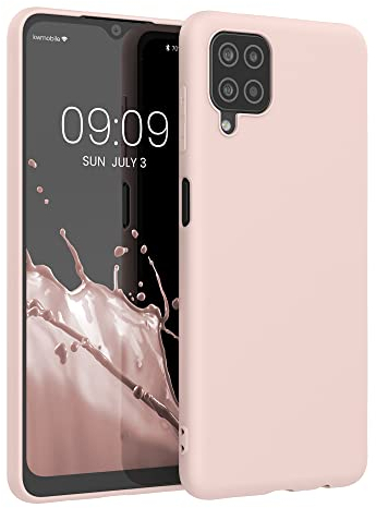 kwmobile Hülle kompatibel mit Samsung Galaxy A12 Hülle - weiches TPU Silikon Case - Cover geeignet für kabelloses Laden - Coconut Swirl