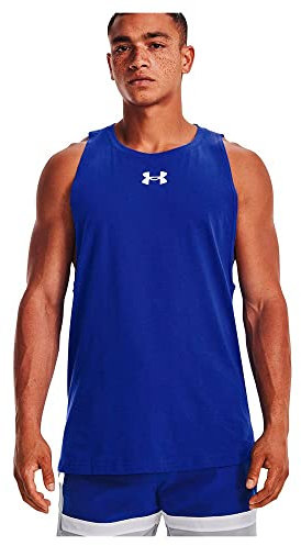 Under Armour Herren Baseline Cotton Tank T-Shirt, (400) Royal/White, Mittel