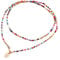 LEEQBCR 1pcs Boho-Halskette, goldfarben, Seashll-Halsketten, Perlen-Schicht-Halskette, Schmuck-Zubehör für Frauen und Mädchen