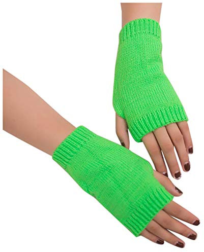 Handschuhe Fingerlos Winter Fingerlose Handschuhe Winterhandschuhe Schwarz Lange Unisex für halten Frauen Strickhandschuhe Weiche warme, 9MiwwmLHw, Einheitsgröße, 1-Grün