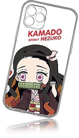 Roffatide Anime Demon Slayer Transparent TPU Clear Phone Case Kamado Nezuko Phone Cover with iPhone 6 6S 7 8 Plus X XR XS Max 11 12 13 Pro Max Mini SE 2020 Case(iPhone 11promax)