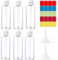 MOSTFUN 6 Pcs 100ml Plastic Travel Bottles, Empty Refillable Cosmetic Bottles Flip Cap Bottles Clear Travel Bottles with Funnels and Labels for Travel or Cosmetic