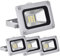 BiiKoon Lot de 4 projecteurs LED 10 W 12 V CC IP65 étanche 6500 K Blanc froid 800 lm Pour jardin, garage, portail, cour, voiture