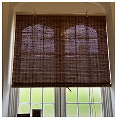 Bambusrollo Faltrollo,Jalousie Bambus Rollo, Natural Bambuswalzen, Sonnenschattenvorhang, Anti-UV-Staubdichtem Dekorativem Vorhang, Für Innen-/Außen-/Garten, Anpassbar,W60xH180cm/W23.62xH70.86in