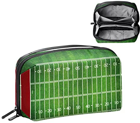 Reise Kulturtasche für Damen und Herren, Wasserabweisende Rasiertasche für Kulturzubehör,American Football Feldsportarten