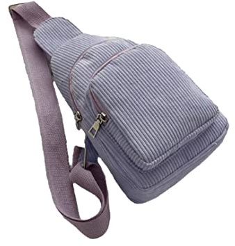 Corduroy Sling Bag Fanny Pack Crossbody Purse Mini Backpack Tote