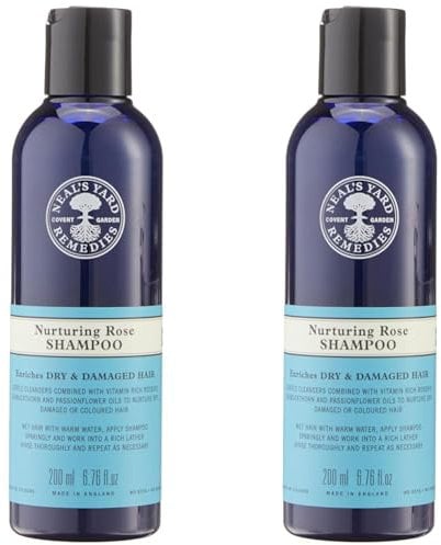 Neal's Yard Remedies Rose Enriching Shampoo | Enhance the Vibracy of Damaged Hair | 200 ml (Pack of 2)