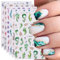 JMEOWIO 10 Sheets Marble French Tip Nail Art Stickers Decals Self-Adhesive Leaves Nail Supplies Nail Art Design Decoration Accessories