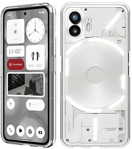 Oprimio Kristallklar Hülle für Nothing Phone 2 [Silikon Hülle] [%100 Durchsichtig] [Deutsche Material] [Ultra Dünn] Klar Handyhülle für Nothing Phone 2