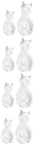 MAGICLULU 8pièces Mural Forme De Queue De Chat Lot De Auto-adhésifs Pour Cuisine Salle De Bain Et Placard Support Pratique Et Transparent Trace