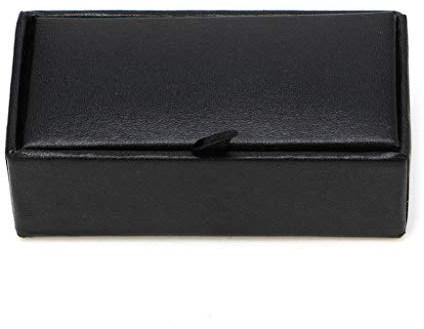 FackLOxc Schwarze Herren Leder Reise Manschettenknöpfe Aufbewahrungsbox Für Etui Für Schmuck Aufbewahrung. Reise Display Für Manschettenknopf Aufbewahrungsbox. Manschettenknopf Aufbewahrungsboxen