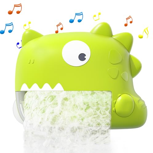 Juguete de Baño Bebe, Dinosaurio Juguete de Baño Burbuja con Música con 12 Canciones, Juguete de Baño Bebe de 1 2 3 4 Años, Juguete de Baño Bebe Juguete de Agua Niños, Regalos para Niños y Niñas