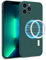MyGadget Cover [ MagSafe ] per Apple iPhone 13 Pro Max - Custodia in Silicone Morbido a Doppio Strato – Case con Protezione Fotocamera & Fodera Interna - Verde Oliva