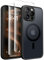 CAPRARO Magnetic for iPhone 13 Pro Max Case, [Compatible with MagSafe] [Full Camera Protection] [13FT Drop Protection] Shockproof Protective Slim Translucent Matte Phone Case, Black