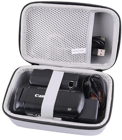 JINMEI Harte Eva-Tragetasche, kompatibel mit Sony HDRCX405/HDRCX455 Handycam Camcorder/Panasonic HC-V180K HD Videokamera-Camcorder-Tasche (grau)
