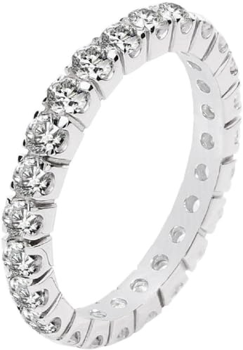 CHRIST Damen-Ring 925er Silber, recycelt Zirkonia