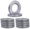 10 pièces oeilet de Rideau en Acier Inoxydable, Anneaux de Rideau en métal de diamètre intérieur avec œillets 1-9/16(40mm) Rideaux à œillets Romains pour fenêtre de Salle de Bain (10 Pcs-Argent)