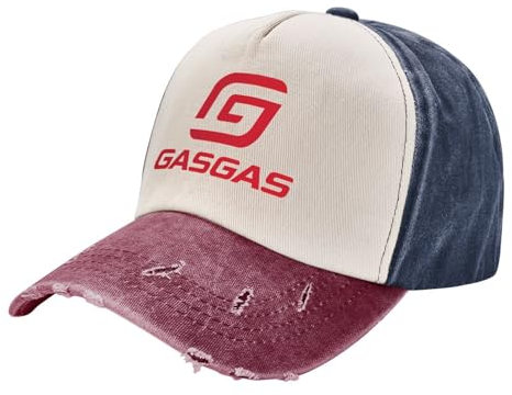 Sonnenhut Männer Beste Gasgas Red Logo Baseballkappen Retro Distressed Denim Motorrad Snapback Cap für Männer Frauen Outdoor Running Golf Hüte Cap Papa Geburtstagsgeschenke