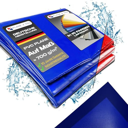 Telone di copertura su misura, larghezza fino a 2,40 m x lunghezza fino a 17 m, senza occhielli, telone in PVC, disponibile in 15 colori su misura, tenda da sole, tenda da sole con rinforzo sul bordo