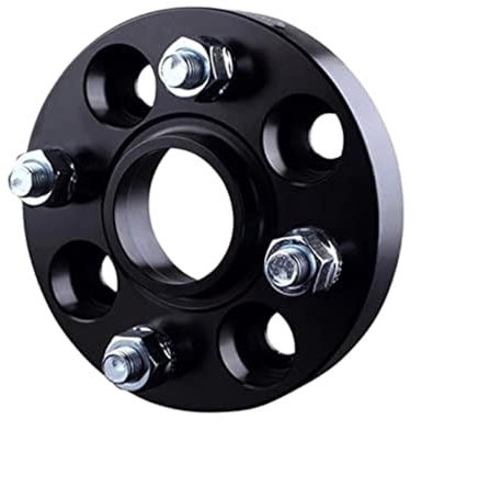 GIGIROM Spurverbreiterungen 4x100 Hubcentric 60,1 mm Auto-Aluminium-Radverbreiterung Adapter 15/20/25/30 mm Flansch, for Renault, Clio Captur Separadores Spurverbreiterung Adapter(Black 1 PIECE 15MM)