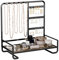 Pangutiandi Multi-Layer Jewelry Display Stand - Black Iron Organizer for Necklaces, Bracelets, Earrings, Girls & Women (Space-Saving Design)