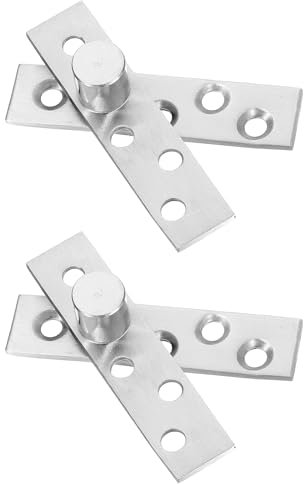 QUARKZMAN 2 Pcs Charnière Pivotante Invisible pour Porte, Charnière Cachée, Rotation à 180 Degrés pour Porte Secrète, Bibliothèque, Porte Battante, 2,95 Pouces